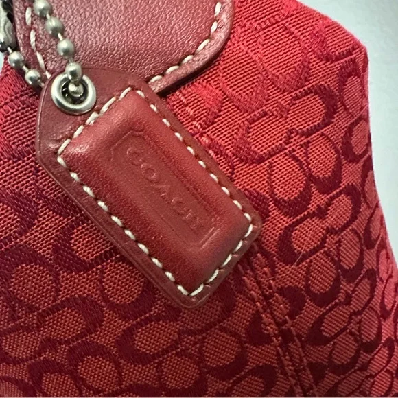 Vintage Coach Y2K Cherry Red Soho Mini Signature Sufflette Shoulder Bag F40589 - Picture 5 of 7